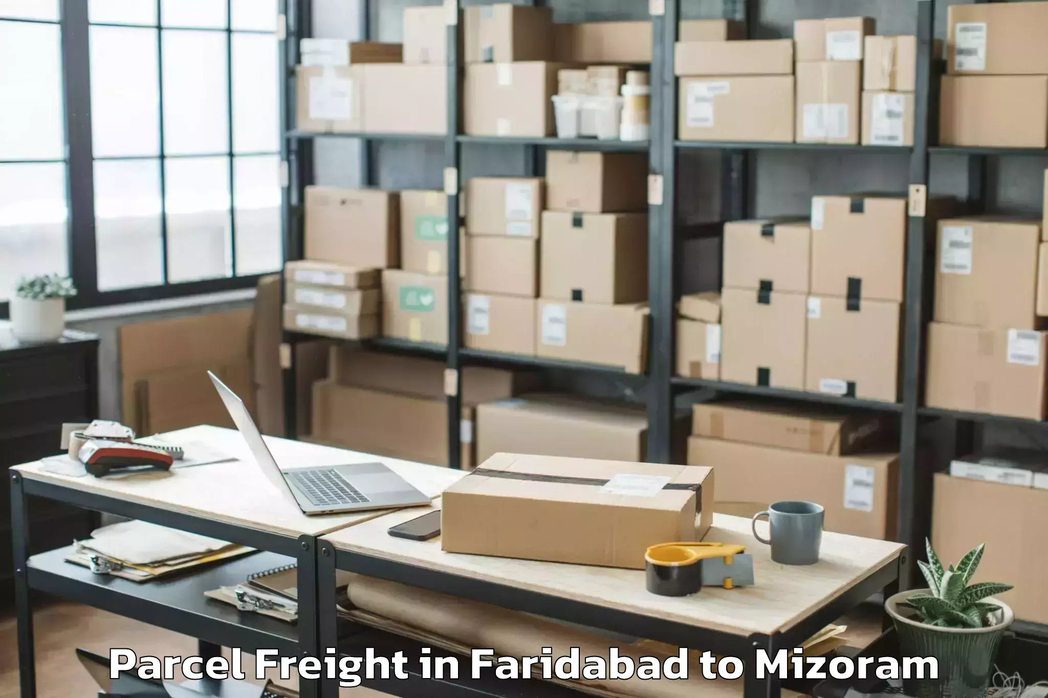 Book Faridabad to Saiha Parcel Freight Online